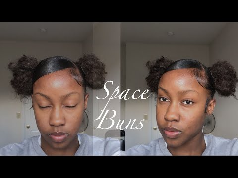 How to: Two puffs (space buns) on NATURAL HAIR with...
