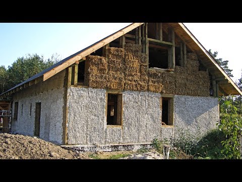 Strawbale Vlog 42 - tynki wapienne - obrzutka