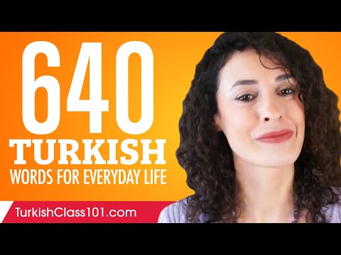640 Turkish Words for Everyday Life - Basic Vocabulary #32