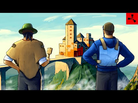 We Built a mountain fortress in the Sky on Official Rust..