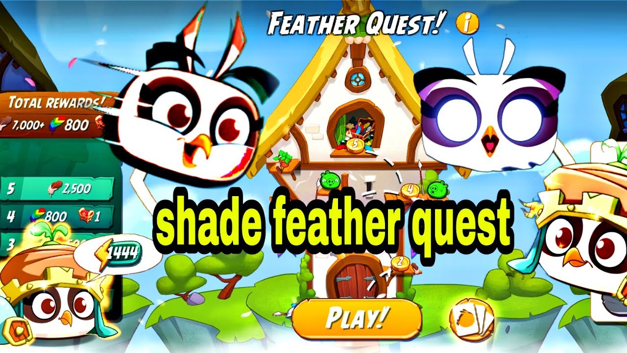 Angry birds 2 AB2 feather quest - ( shade ) 8 Apr 2026 level 1-5 #ab2 feather quest walkthrough 1-5