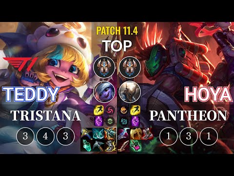T1 Teddy Tristana vs Hoya Pantheon Top - KR Patch 11.4