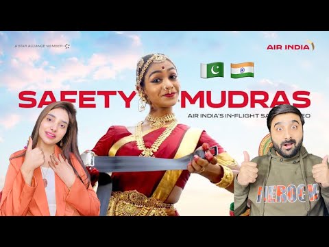 Pak reacts on safety mudras |Air india’s inflight safety video 🇮🇳🇵🇰