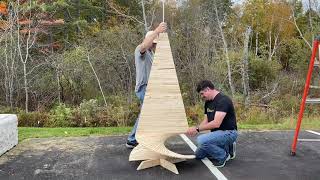 Wooden Spiral Christmas Tree Construction