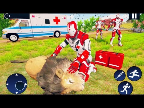 Ambulance Driving Simulator - Doctor Robot Emergency Animal Rescue Fighter - Android Gameplay