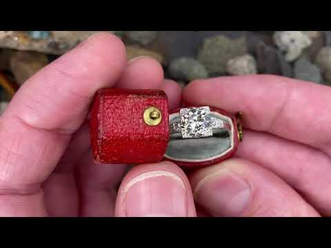 2.4 Carat Old European Cut Diamond Art Deco Engagement Ring 2.40Ct L/VS1 GIA, EraGem Sku RR14167