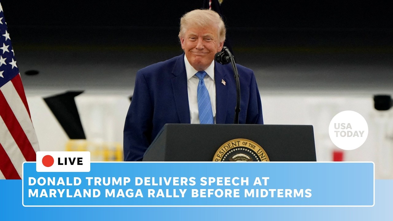 Live: Trump delivers speech at Maryland MAGA rally in Sparrows Point