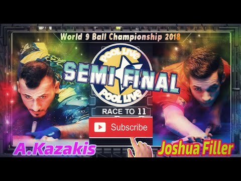 【Pool Live】Semi Final - World 9 Ball Championship 2018 - Joshua Filler vs Alexandros Kazakis (R11)