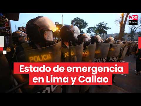Gobierno declara estado de emergencia en Lima Metropolitana y Callao por 30 días