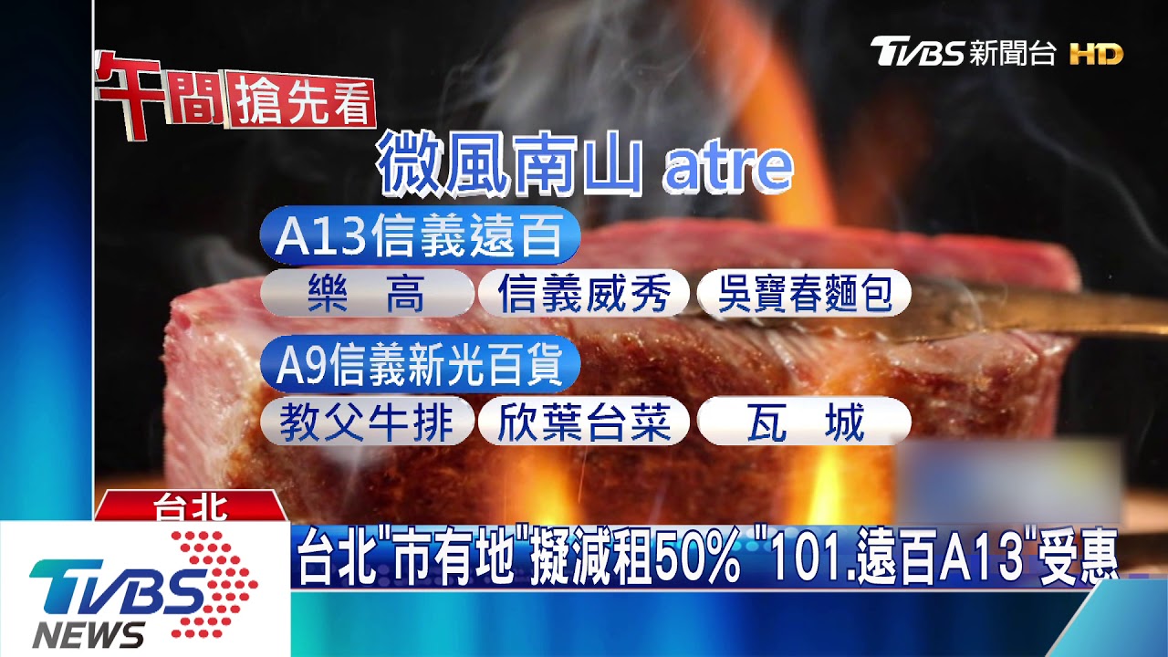 台北「市有地」擬減租50% 101、遠百A13受惠