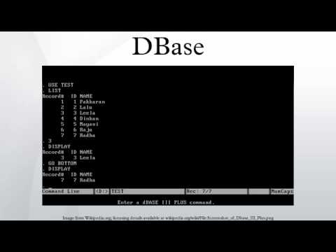 comment installer dbase