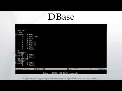 comment installer dbase