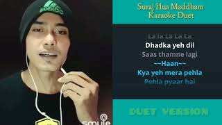 Download lagu Lagu India Suraj Hua Maddham Karaoke Duet || No Vocal Cewek mp3