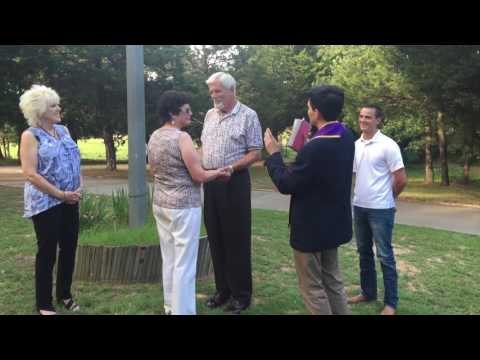 Religious Wedding Ceremony for Mary Francis Flowers & Phillip Ray Burgess in Choctaw, Oklahoma