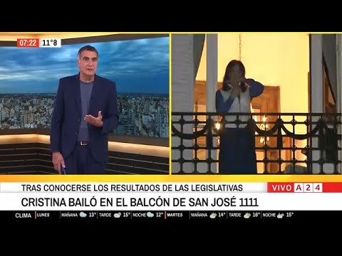 🔴 CRISTINA BAILÓ EN EL BALCÓN TRAS EL TRIUNFO DE JAVIER MILEI EN LAS LEGISLATIVAS