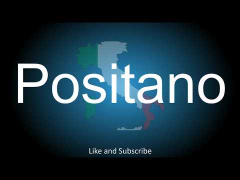 How to correctly pronounce in Italian, the Comune in Italy - Positano.