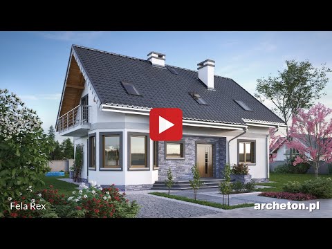Projekt domu Fela Rex - archeton.pl - z poddaszem użytkowym 163,9 m2