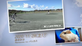 ［草野球実況 2020/11/28①］Nanasea vs バッカス