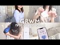 first day of high school 📓🎧 GRWM korean student morning routine: skincare to 5 min daily makeup!