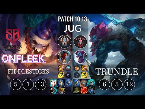 SB OnFleek Fiddlesticks vs Trundle Jungle - KR Patch 10.13