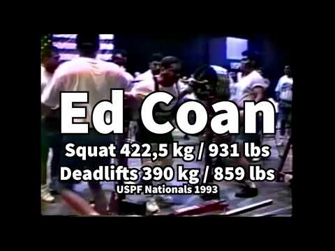 Ed Coan | 422,5 kg / 931 lbs Squat & 390 kg / 859 lbs deadlift