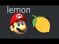 Mario eats a lemon and dies
