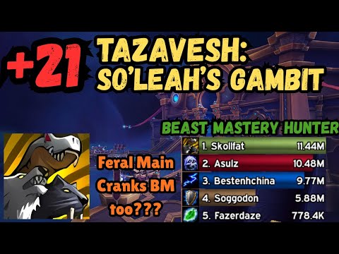 Tazavesh: So'Leah's Gambit +21 | Beast Mastery Hunter | TWW Season 3 | SKOLLFAT W