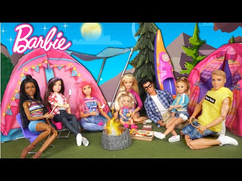 Barbie Family Packing for Camping Trip Vacation - It Takes Two Dolls