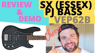 Video thumbnail for SX Essex VEP62B Vintage Style Electric Precision Bass - Review & Demo by cheers.com.au
