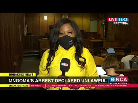 Norma Mngoma's arrest declared unlawful