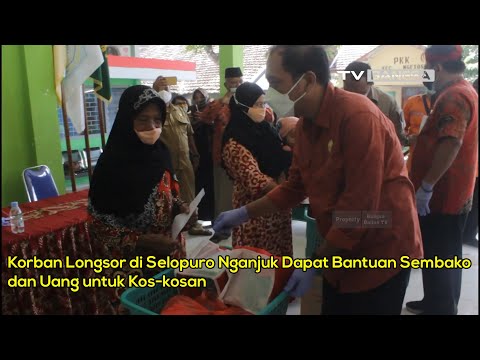 Korban Longsor di Selopuro Nganjuk Dapat Bantuan Sembako dan Uang untuk Kos-kosan