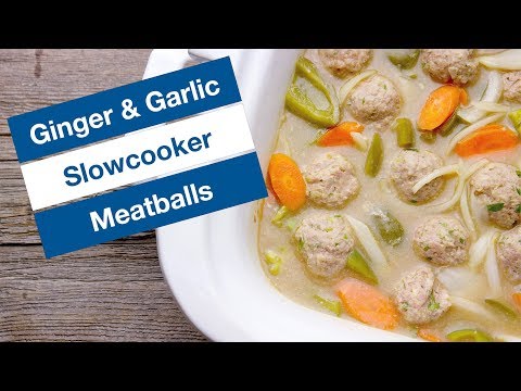 🔵 Ginger Garlic Slow Cooker Meatballs Recipe