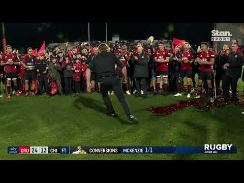Razor breakdancing after the Crusaders win
