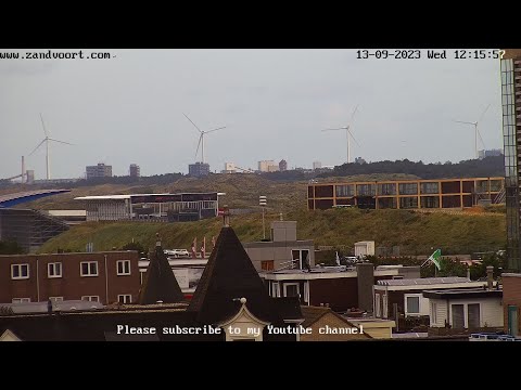 🔴Live webcam of the skyline of Zandvoort (Home to the Dutch Grand Prix), The Netherlands.