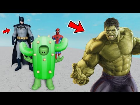 CACTUS AS THE HULK AND BLOWS EVERYONE UP! ROBLOX - MARVEL AND DC SUPER HEROES