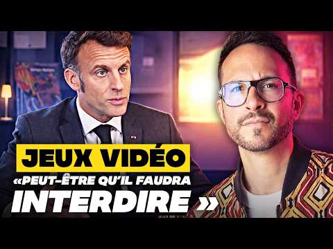 Emmanuel MACRON : "Il faudra peut être INTERDIRE" les JEUX VIDÉO ⚠️ Pardon ?!