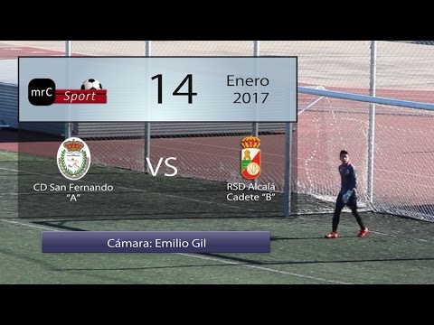 Goles: CD San Fernando "A" vs RSD Alcalá (Cadete B) - 14 enero 2017