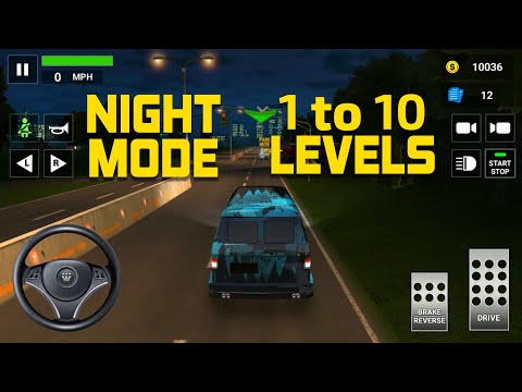 Driving Academy 2 | Night Mode Level 1 to 10 Gameplay - YouTube