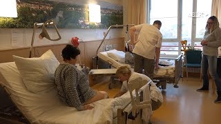 深入了解护理：学生管理老年病房 - 关于魏森费尔斯 Asklepios 诊所老年病房项目的电视报道，采访了 Peggy Sauter 和 Sebastian Neidel，了解他们的任务和责任。