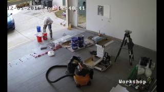 Installing Porcelain Tile in a Garage