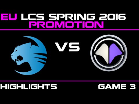 ROC vs MIL Game 3 highlights EU LCS Spring Promotion 2016 Roccat vs Millenium   MIL vs ROC