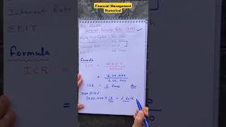 How to Calculate Interest Coverage Ratio ICR | Financial Management | Business Studies #cbse #best