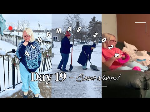 we got SNOW!, ate some real good food, made knitting progress :) | Eventual Vlogmas 2024
