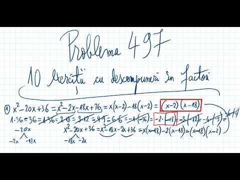 Problema 497: 10 exerciții  cu descompuneri în factori #profuldemate2020 #EN #descompuneri #factori