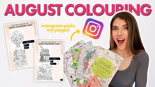 I Let My INSTAGRAM FOLLOWERS Choose My COLOURING PAGES // August Colouring Plans