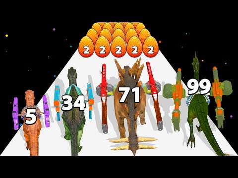 DINO GUN MADNESS - Merge Gun Run & Level Up Dinosaur (Max Level) - YouTube