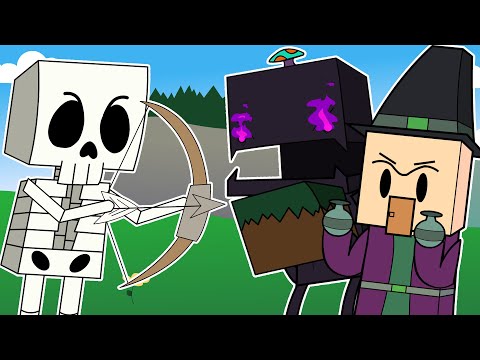 ArcadeCloud - SKELETON VS ENDERMAN! | Mob Squad (Minecraft Animation)