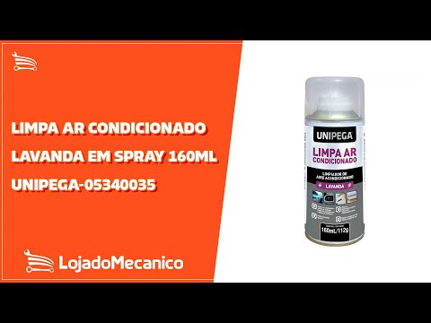 Limpa Ar Condicionado Air Clean em Spray 160ml UNIPEGA-05340043 - Video