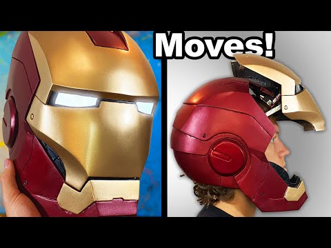 Making a Cardboard IRON MAN Helmet (That Opens)