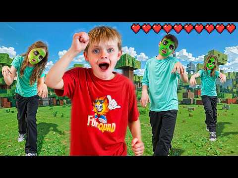 Minecraft Invasion Game With The Fun Squad! Race to Save Kyler!
